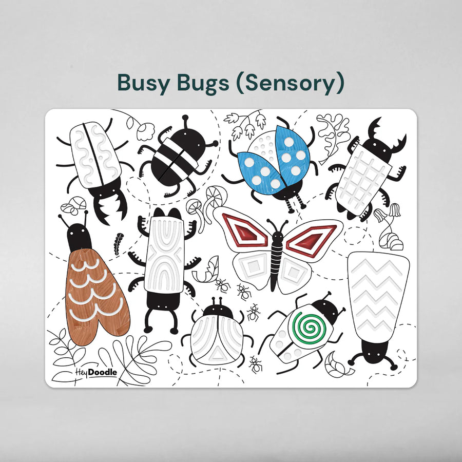 HeyDoodle - Busy Bugs Sensory Colouring & Doodle Mat