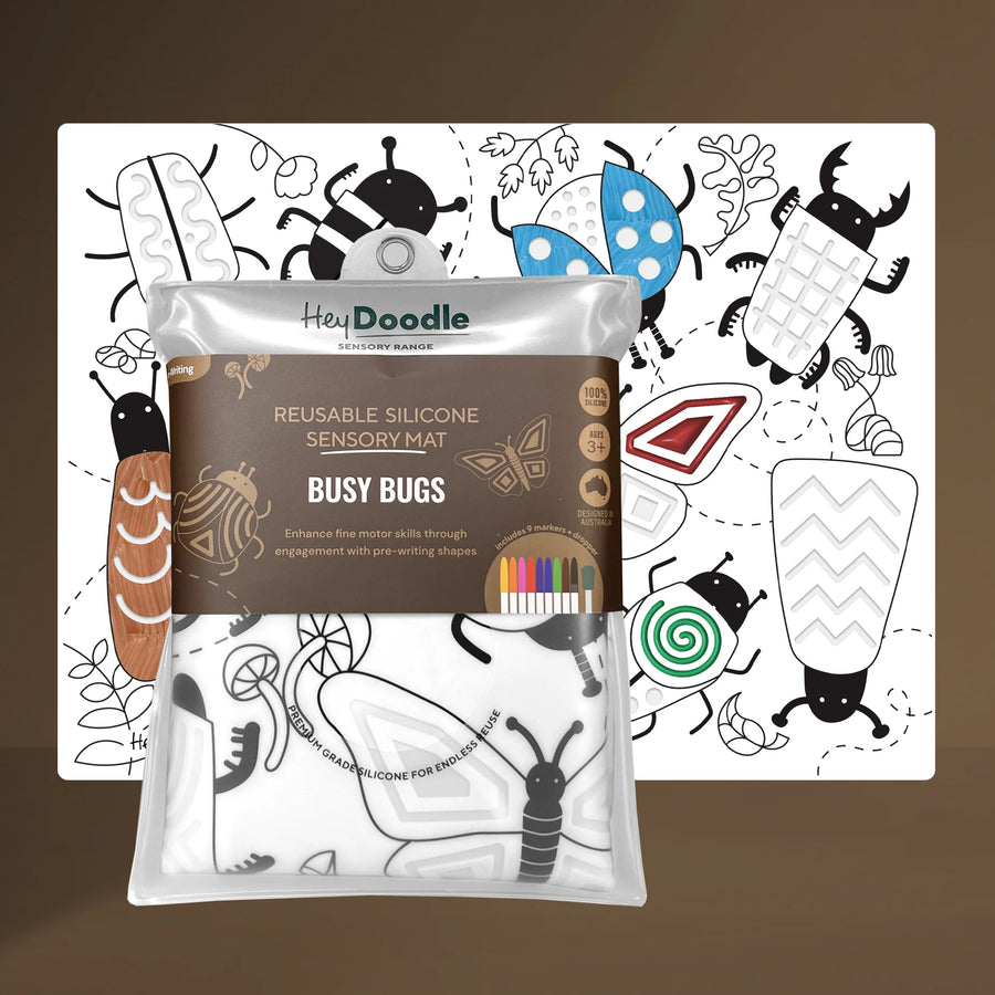 HeyDoodle - Busy Bugs Sensory Colouring & Doodle Mat