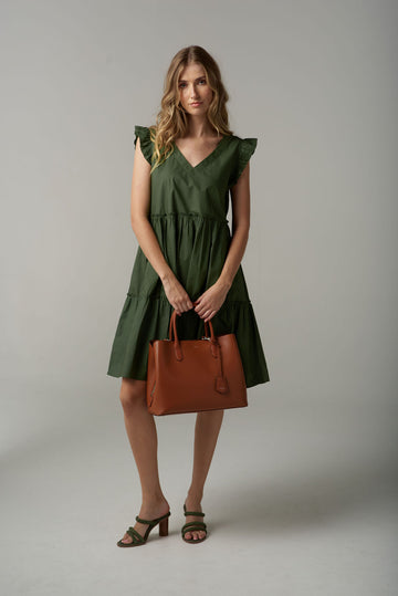Cloth + Paper + Scissors - Mini Sundress - Fairway Green