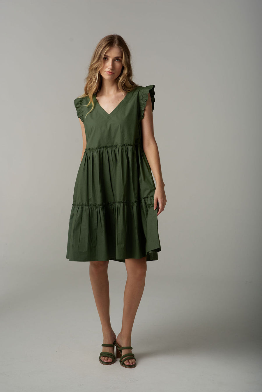Cloth + Paper + Scissors - Mini Sundress - Fairway Green