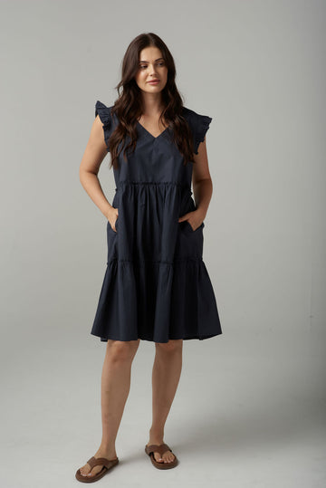 Cloth + Paper + Scissors - Mini Sundress - Parisian Navy
