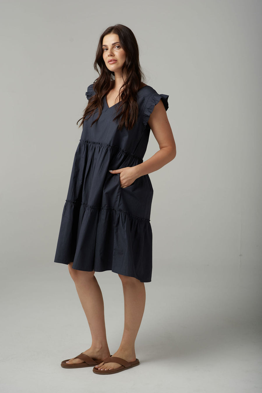 Cloth + Paper + Scissors - Mini Sundress - Parisian Navy