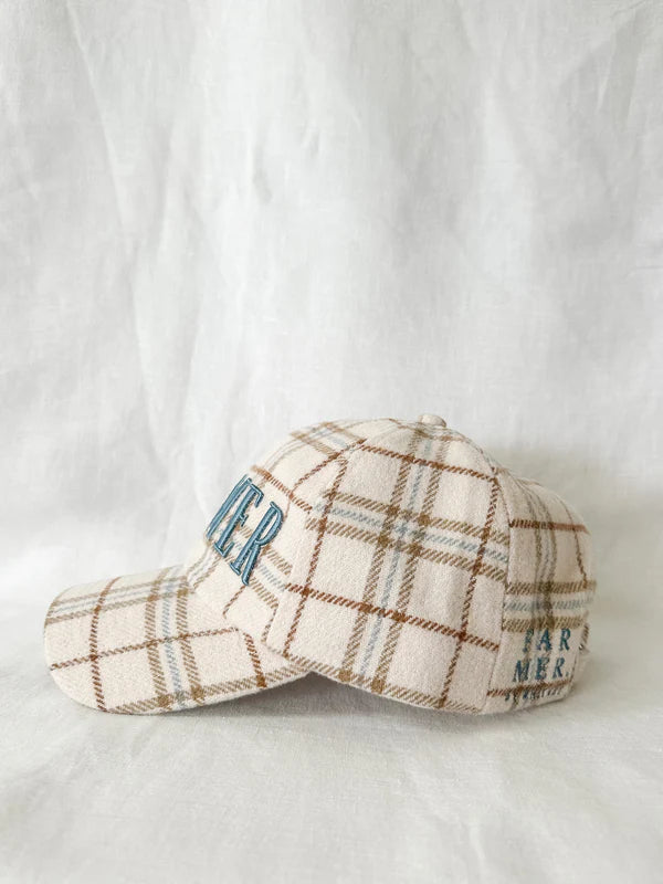 FARMER by Whitney Spicer - Neutral Plaid Cap