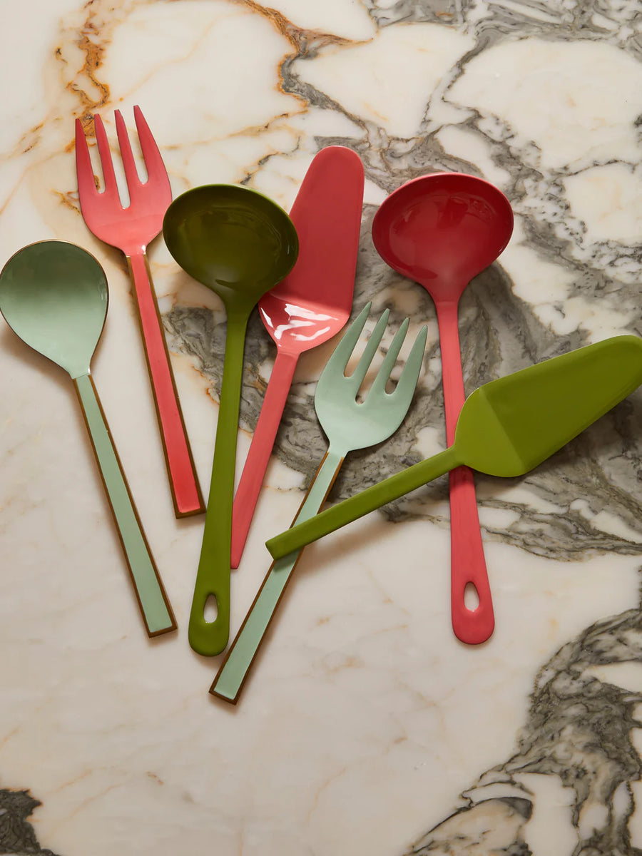 Bonnie & Neil - Enamel Cake Server - Candy Pink