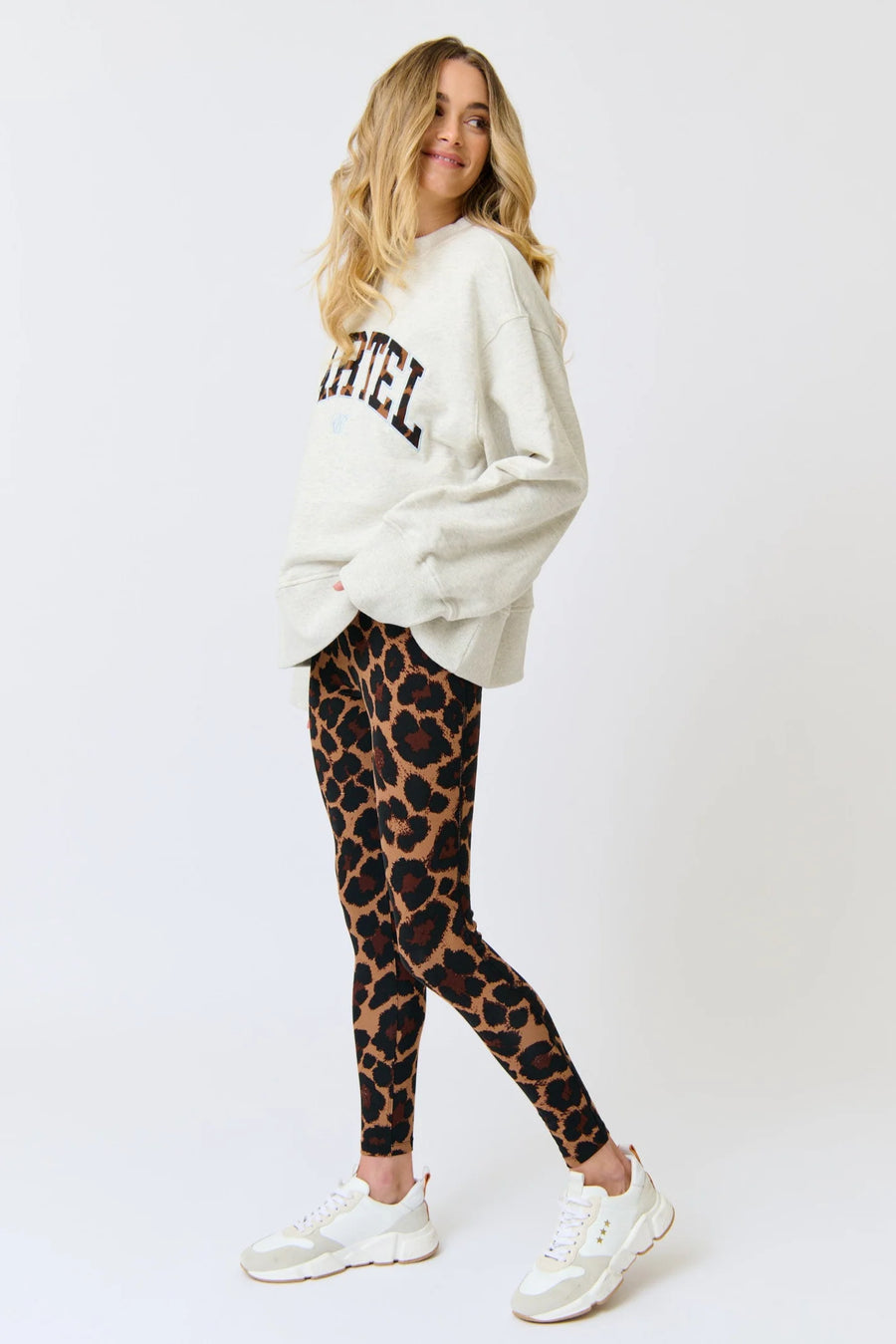 Cartel & Willow - Bronwyn Sweater - Oat Marle/Leopard