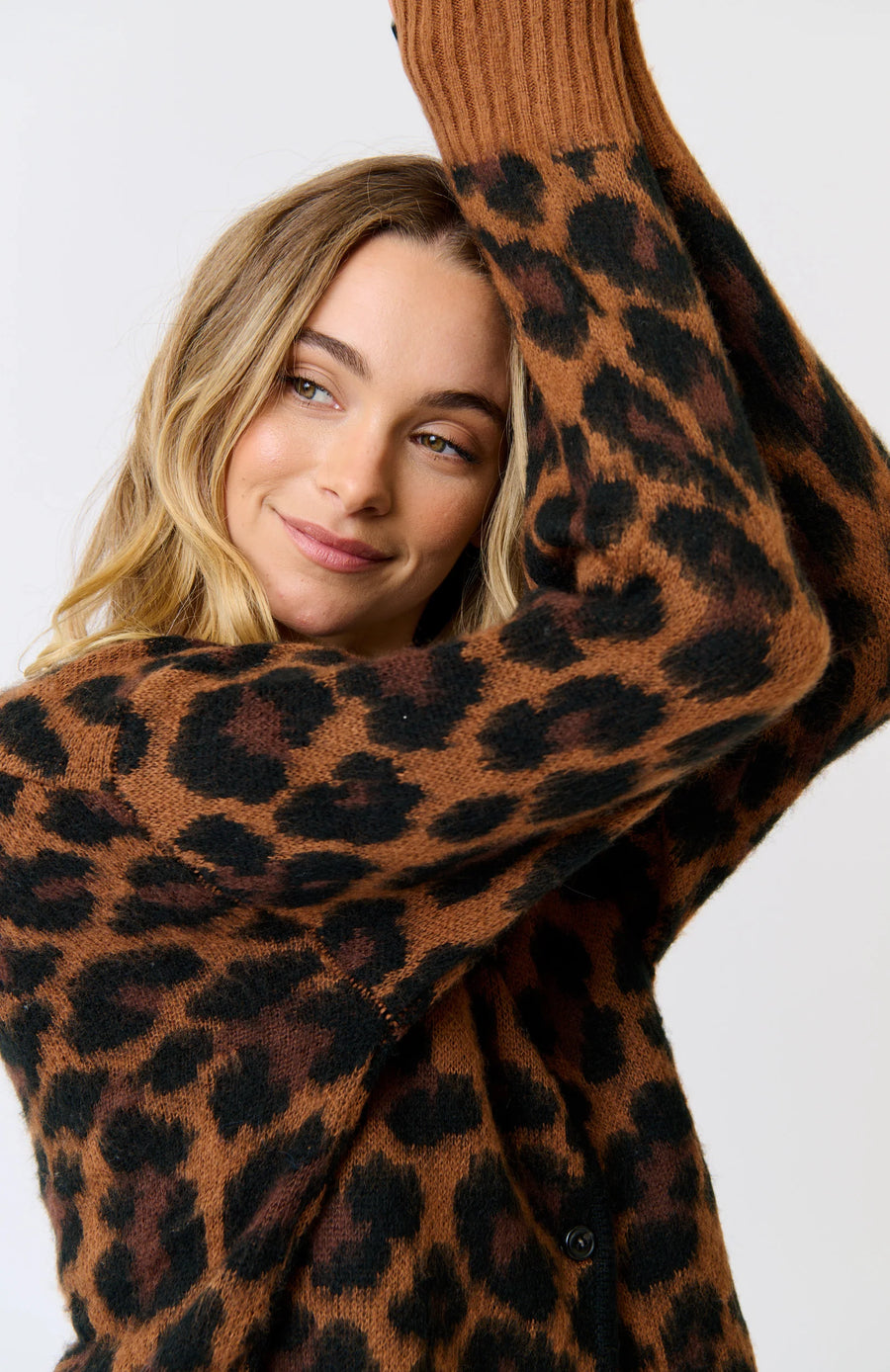 Cartel & Willow - Leah Knit Cardi - Coco Leopard