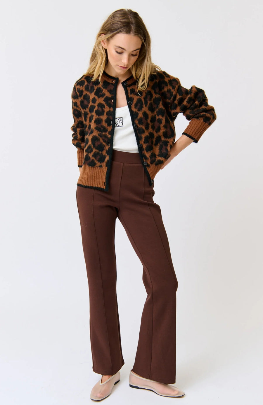 Cartel & Willow - Leah Knit Cardi - Coco Leopard