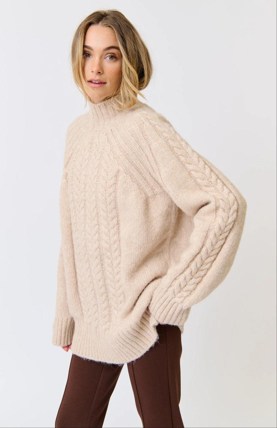 Cartel & Willow - Sienna Knit - Oat Marle