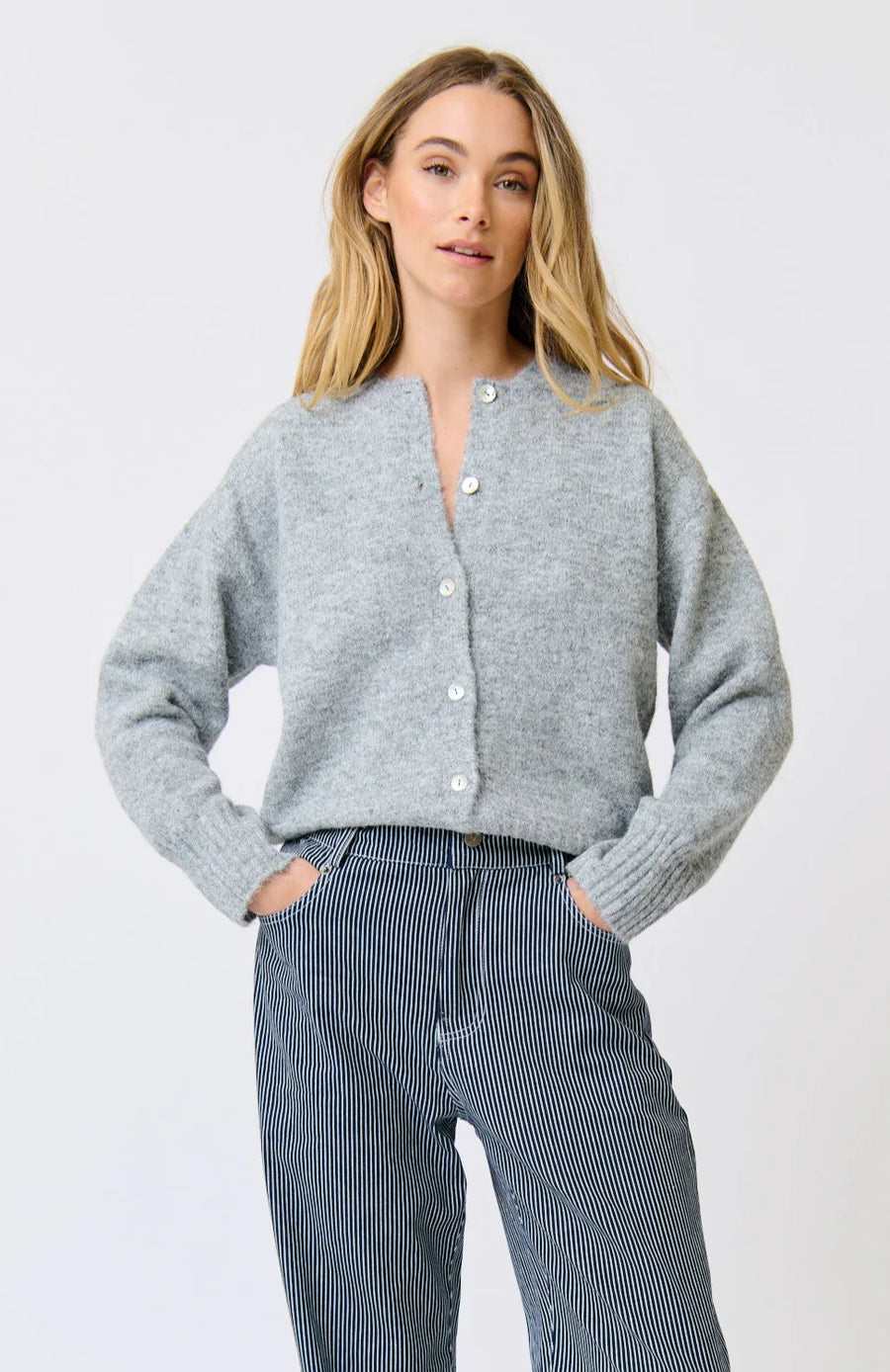 Cartel & Willow - Aurora Knit Cardi - Grey Marle