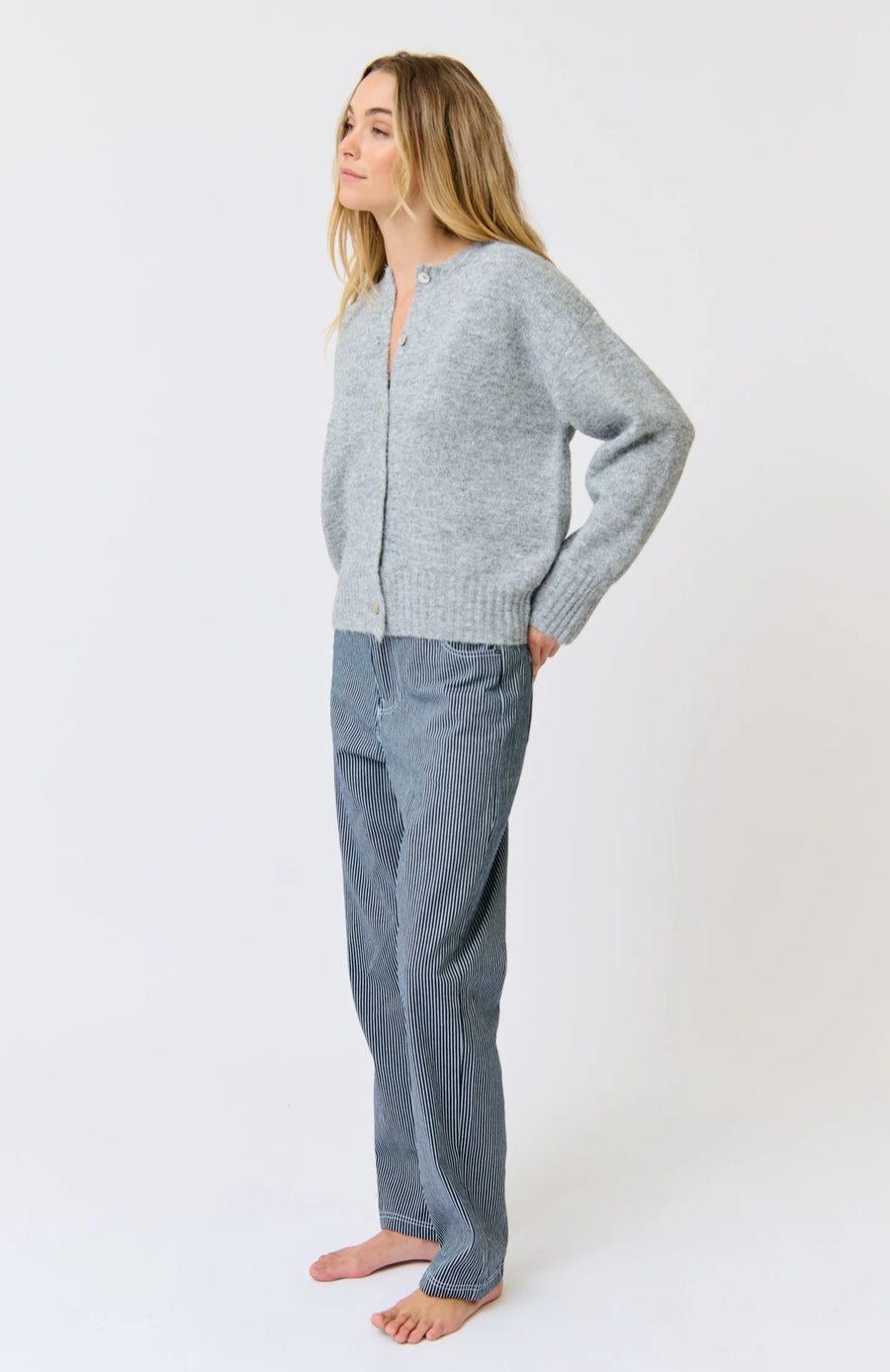 Cartel & Willow - Aurora Knit Cardi - Grey Marle
