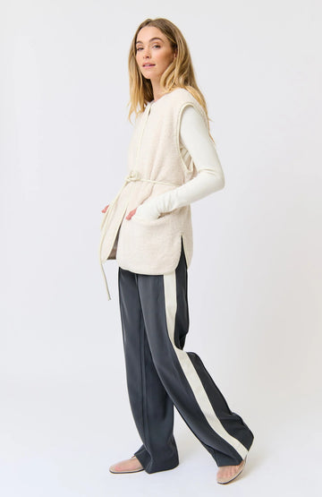 Cartel & Willow - Weston Pant - Steel/Cream