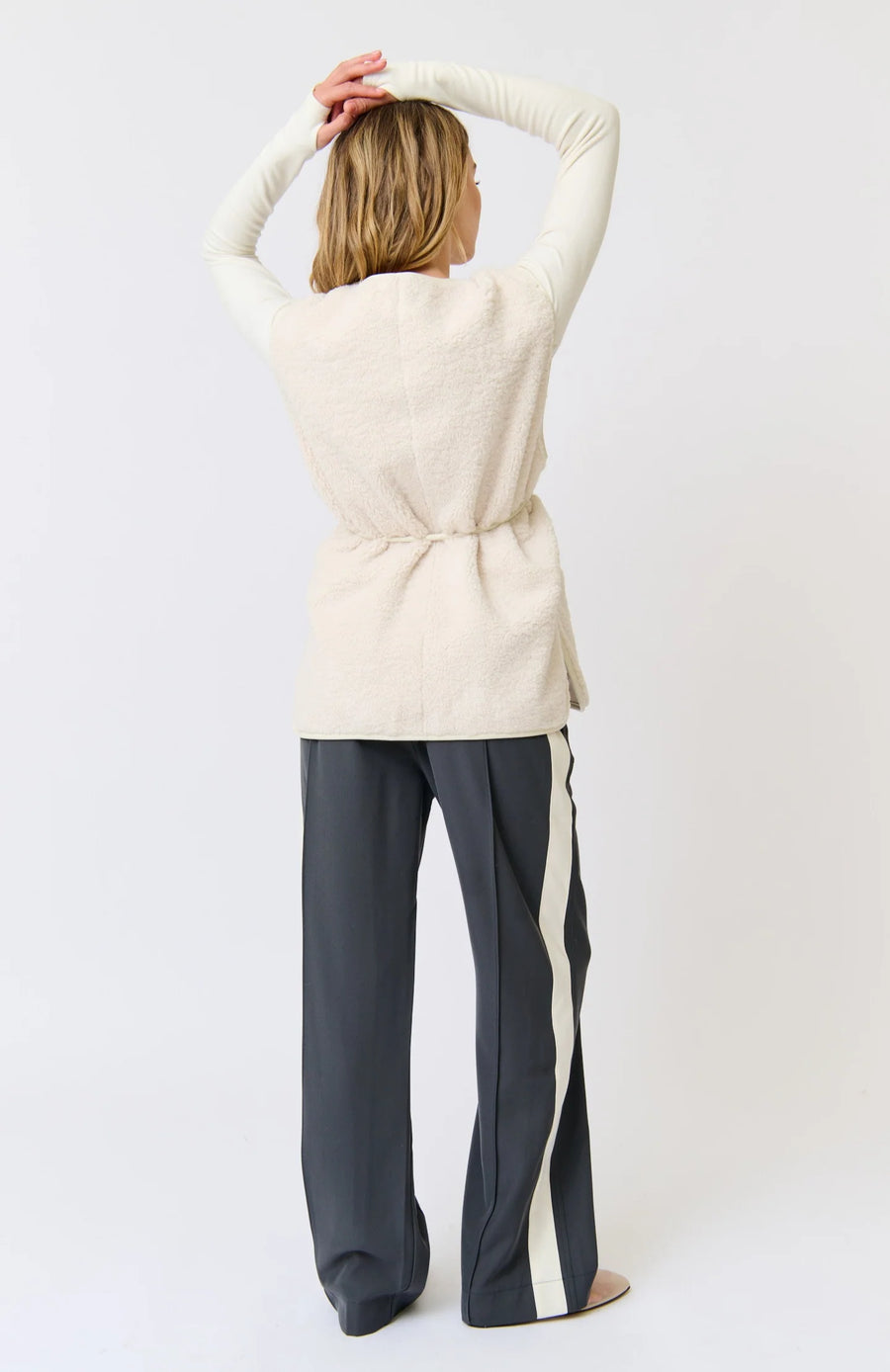 Cartel & Willow - Weston Pant - Steel/Cream