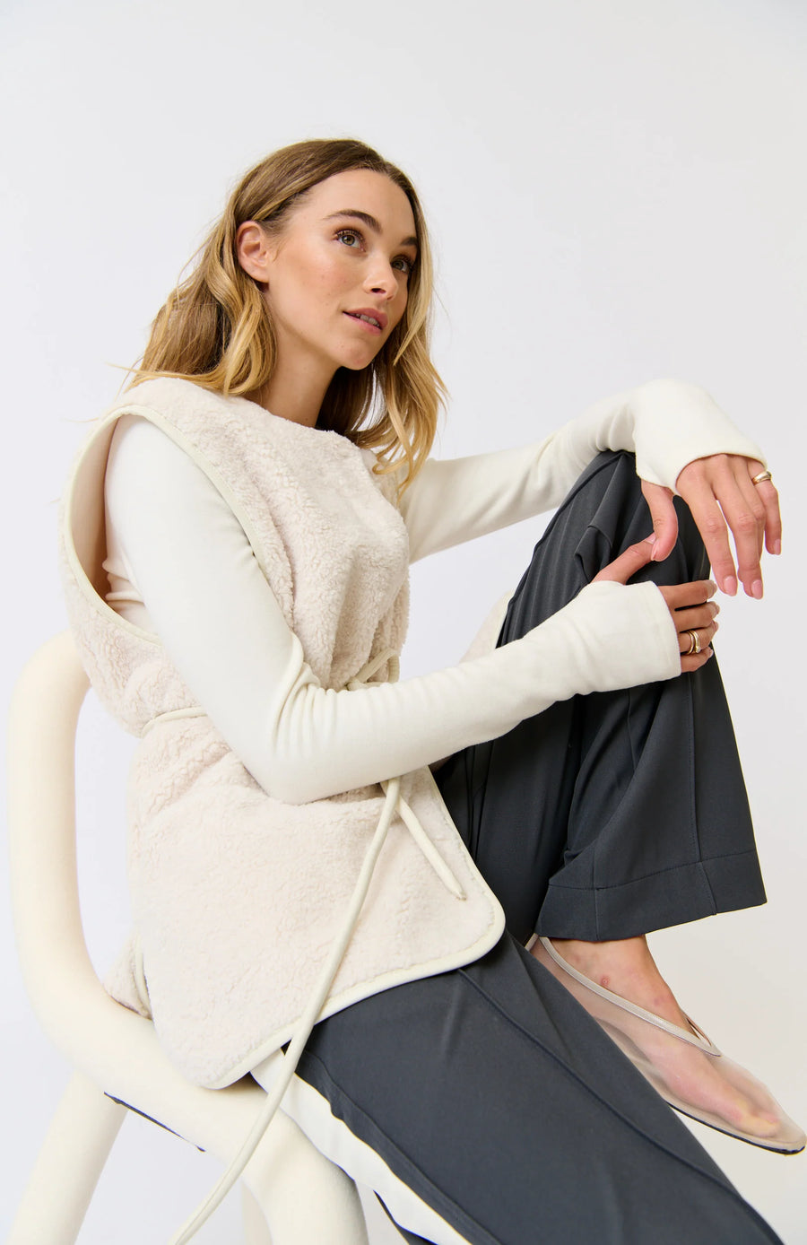 Cartel & Willow - Weston Pant - Steel/Cream