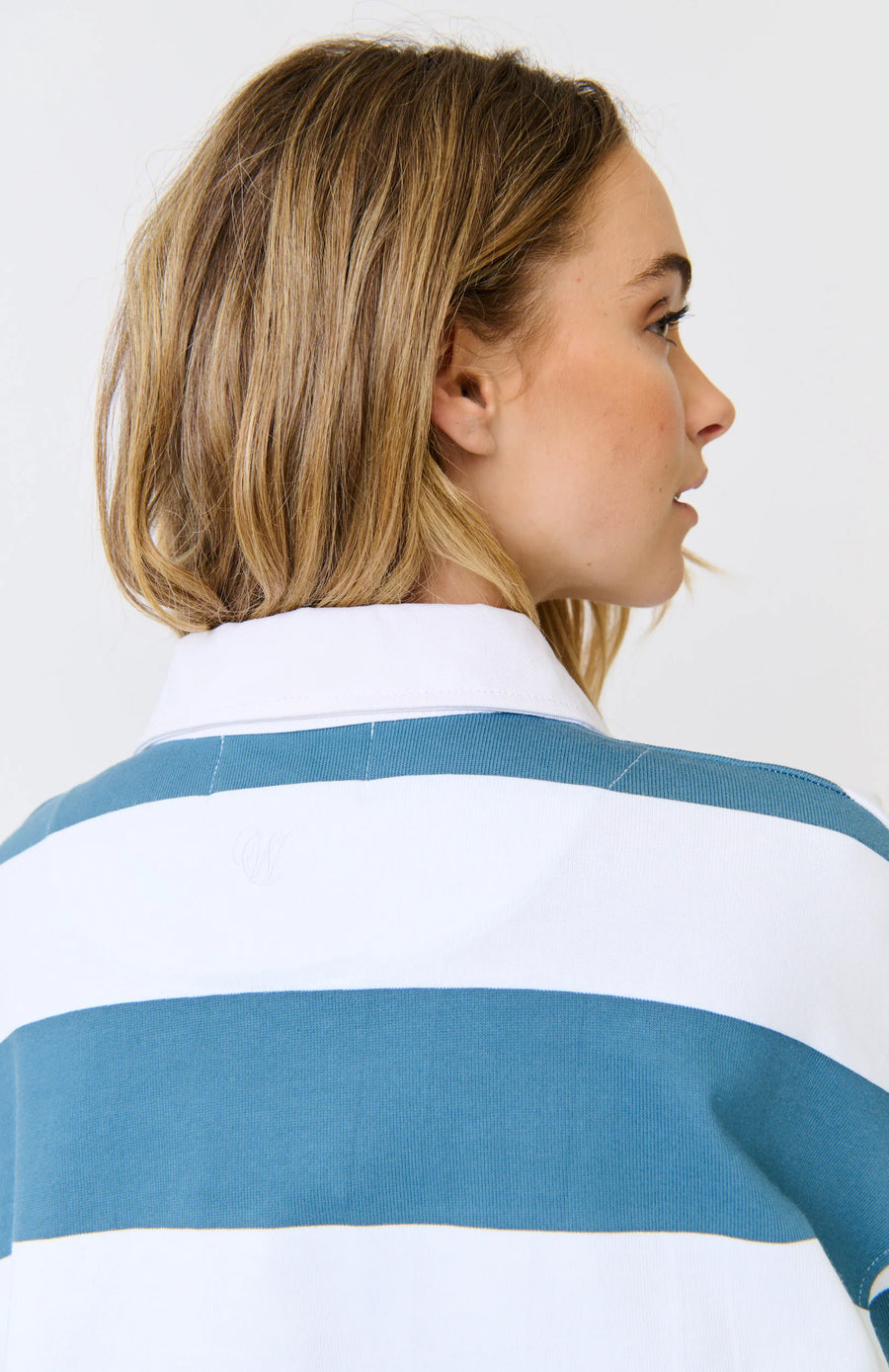 Cartel & Willow - Lily Rugby Shirt - Pacific Stripe