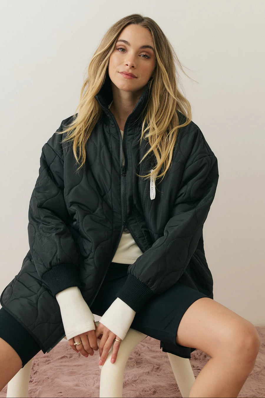 Cartel & Willow - Bridie Jacket - Black/Cream