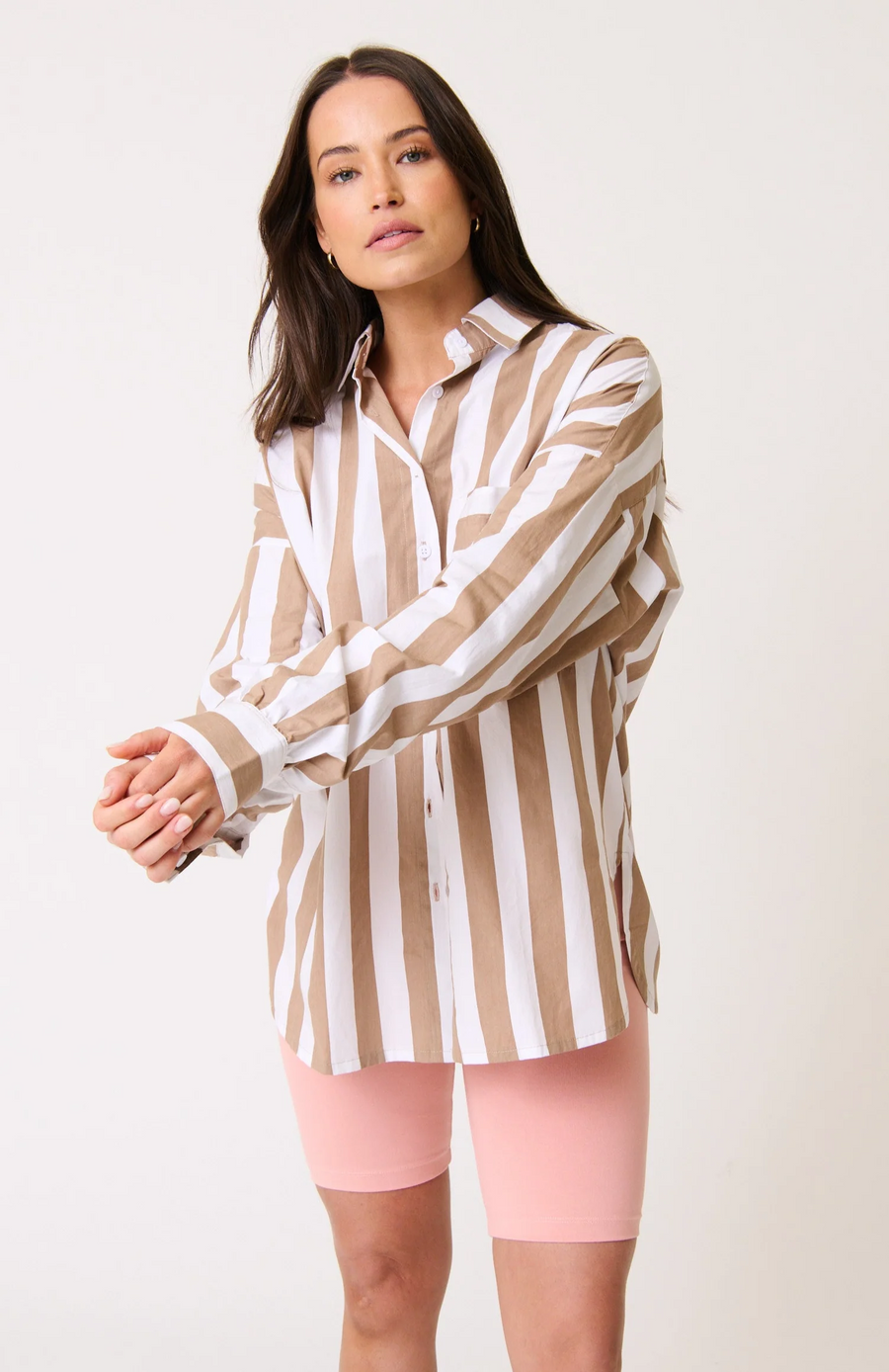 Cartel & Willow - Adalyn Shirt - Fawn Stripe