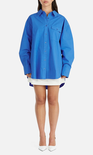 Ena Pelly - Alycia Shirt Dress - Dazzling Blue