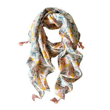 Greenwood Designs - Violet Abstract Vine - Autumn/Winter Scarf