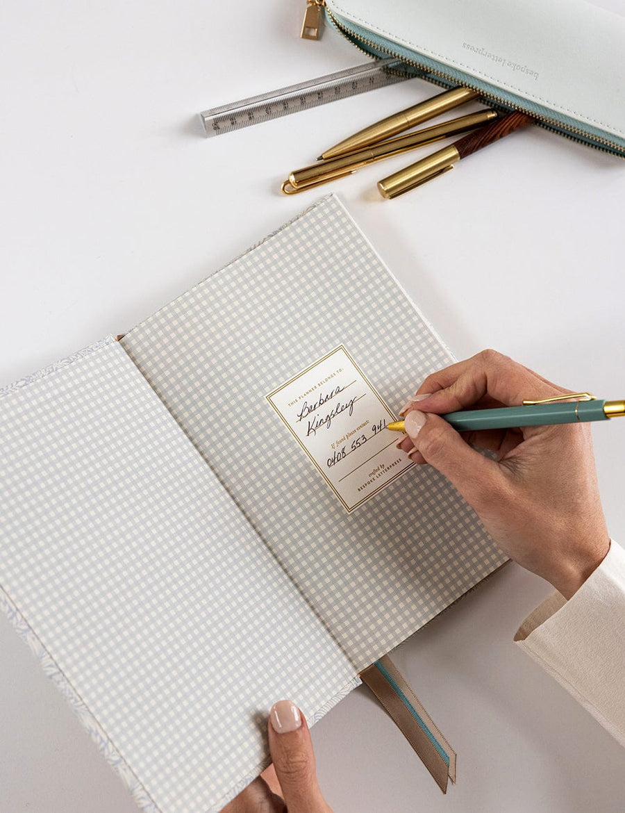 Bespoke Letterpress - 2026 Petite Linen Bound Planner - Dune
