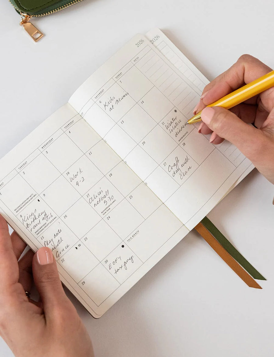 Bespoke Letterpress - 2026 Pocket Planner - Wildflowers