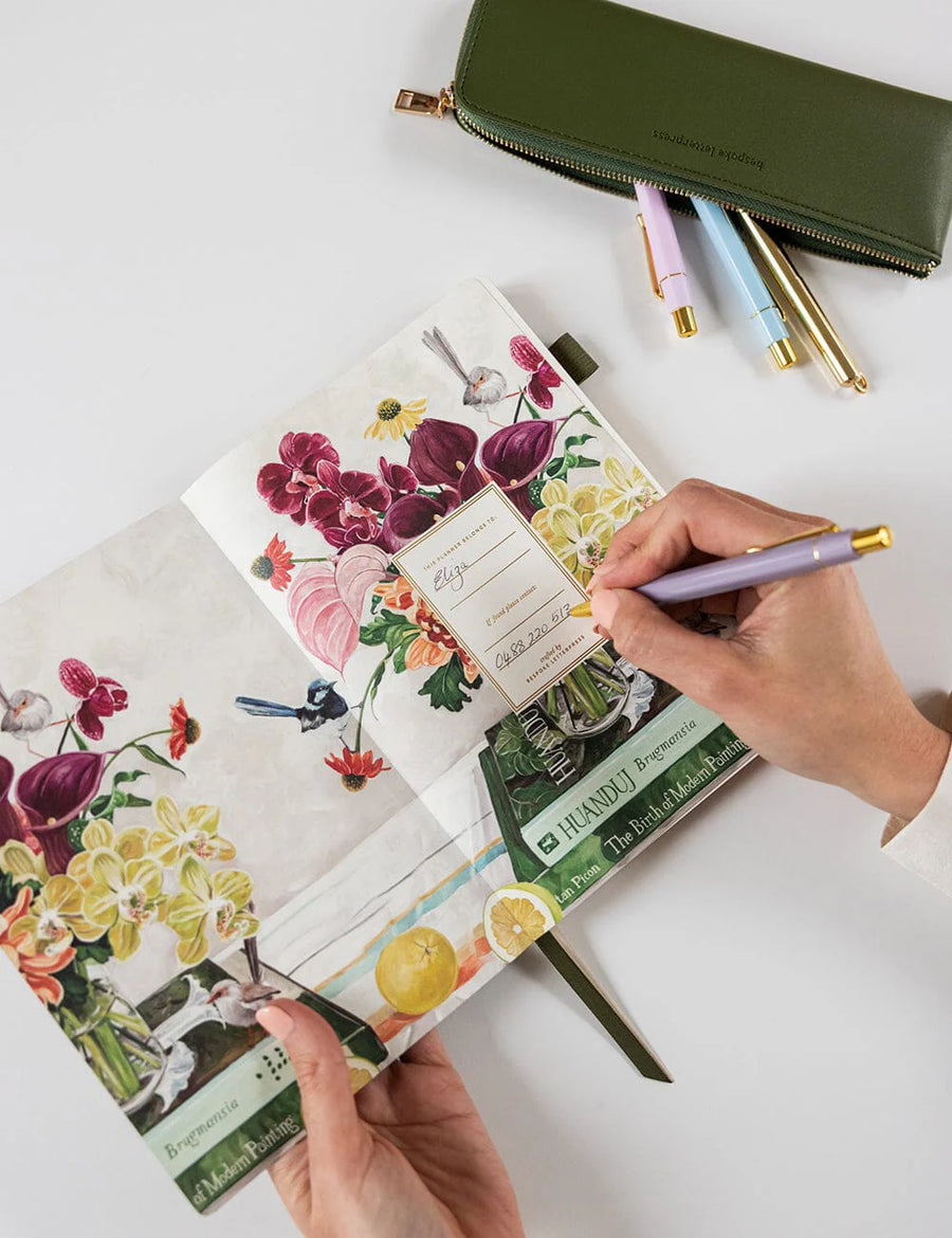 Bespoke Letterpress - 2026 Weekly Planner Notebook - Fairy Wren