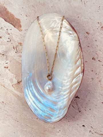 Pop Design - The Zelda Paperclip Necklace - Fireball - Gold