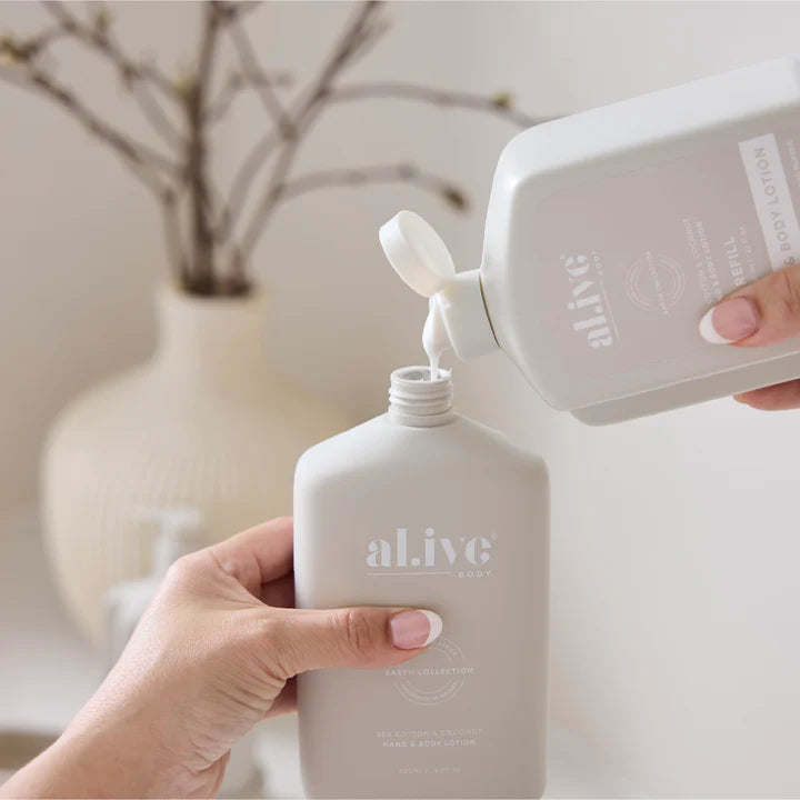 Al.ive Body - 650ml Lotion Refill - Sea Cotton & Coconut