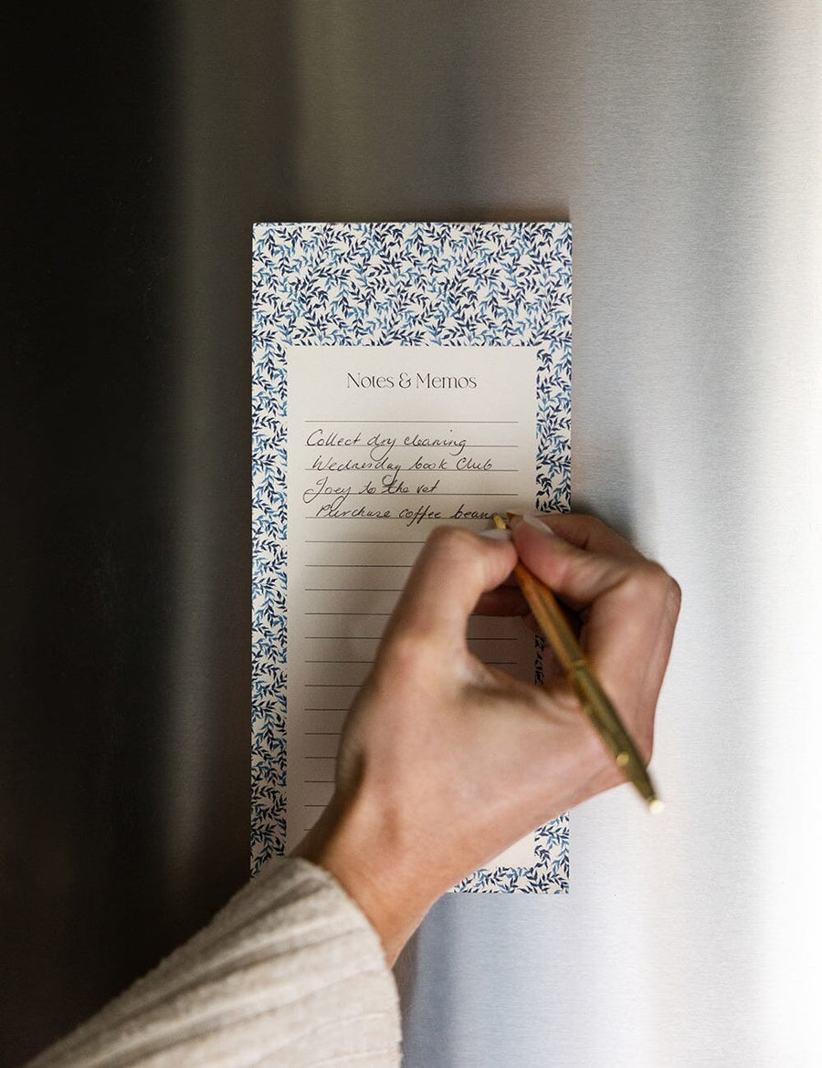Bespoke Letterpress - Bluebloom Ivy Notes & Memos List DL Notepad
