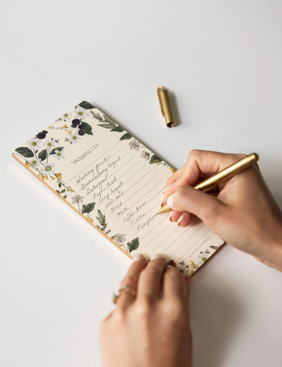 Bespoke Letterpress - Shopping List DL Notepad - Cockatoo