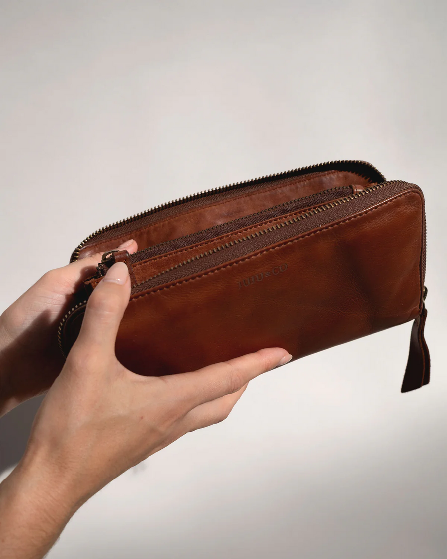 Juju & Co - Slim Wallet - Cognac