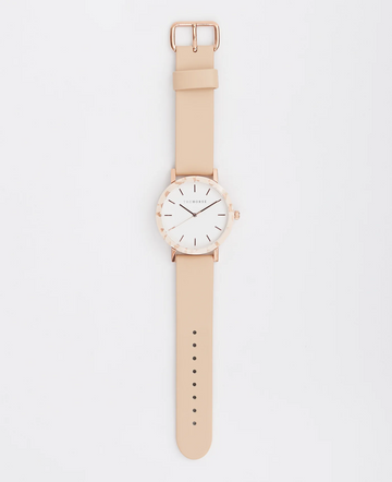 The Horse - The resin - Peach Speckle Case/ White Dial/ Rose Gold Indexing/ Vegetable Tan Leather