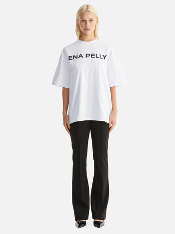 Ena Pelly - Chloe Oversized Tee - Core Logo - White