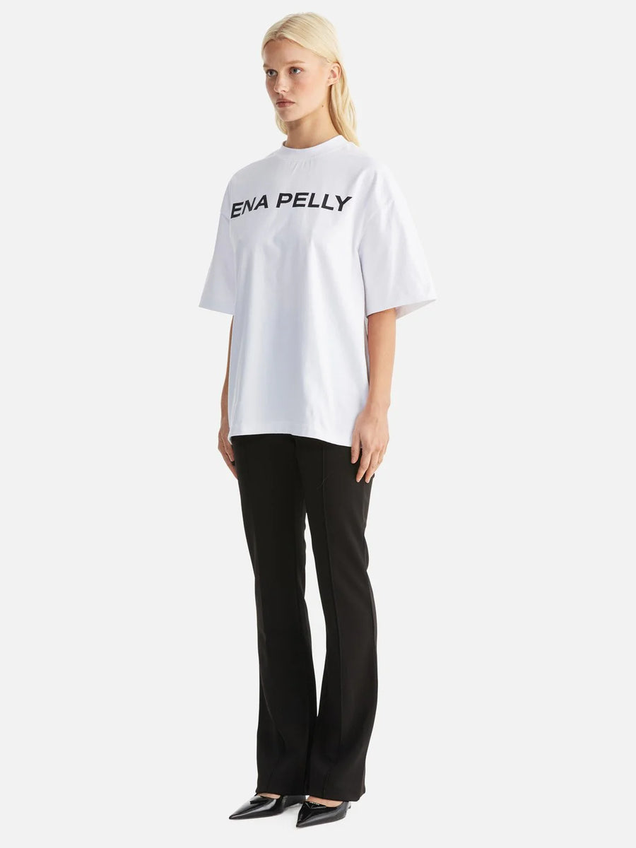 Ena Pelly - Chloe Oversized Tee - Core Logo - White