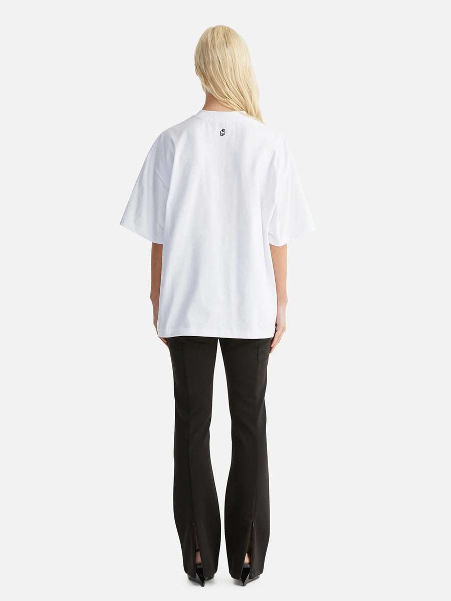 Ena Pelly - Chloe Oversized Tee - Core Logo - White