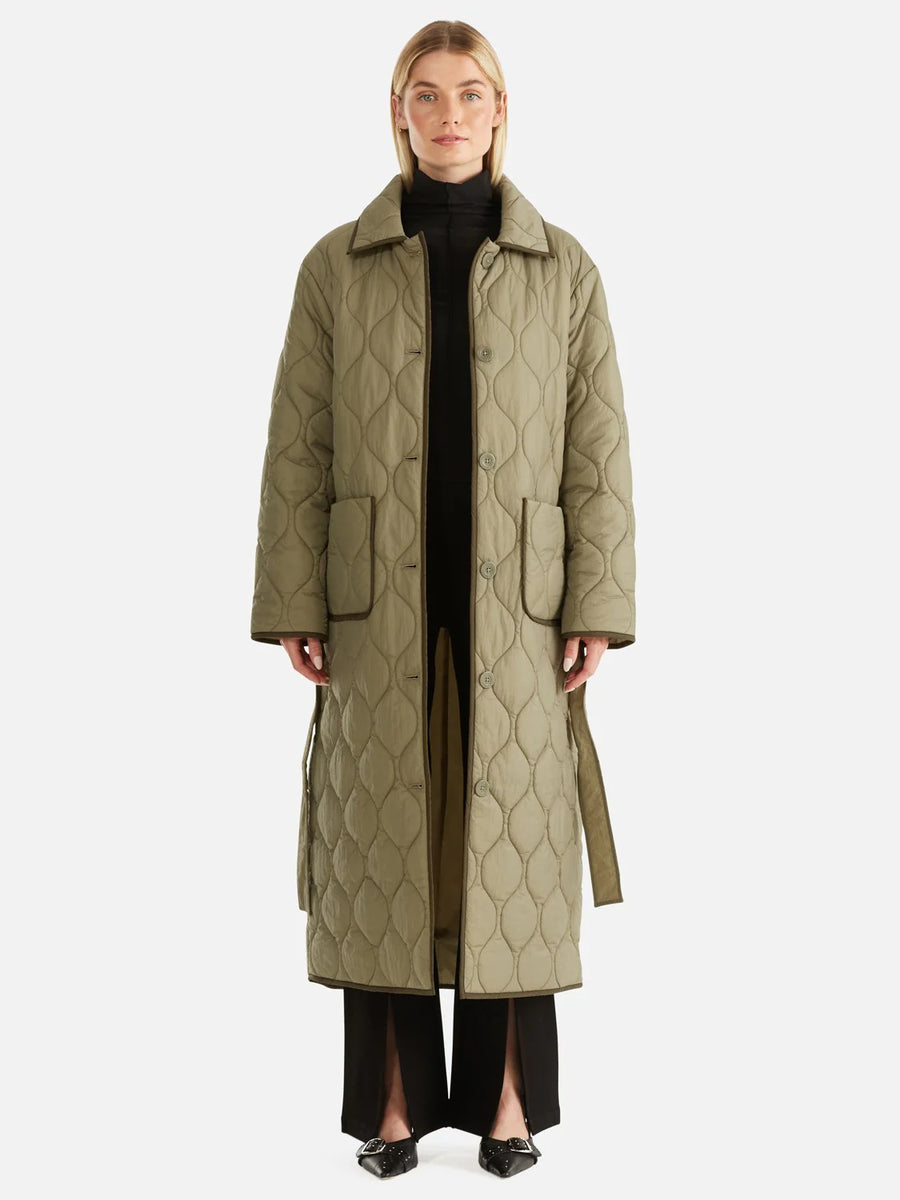 Ena Pelly - Louise Quilted Puffer Jacket - Hunter Green