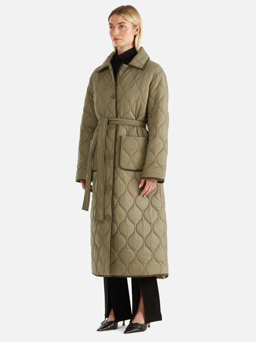 Ena Pelly - Louise Quilted Puffer Jacket - Hunter Green