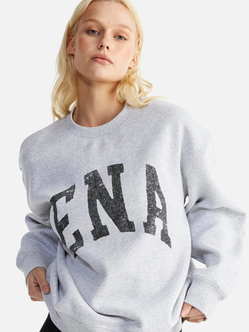 Ena Pelly - Lilly Oversized Sweater Collegiate - Grey Marle