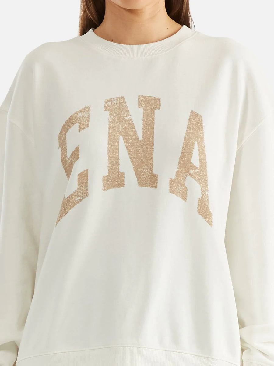 Ena Pelly - Lilly Oversized Sweater College - Vintage White