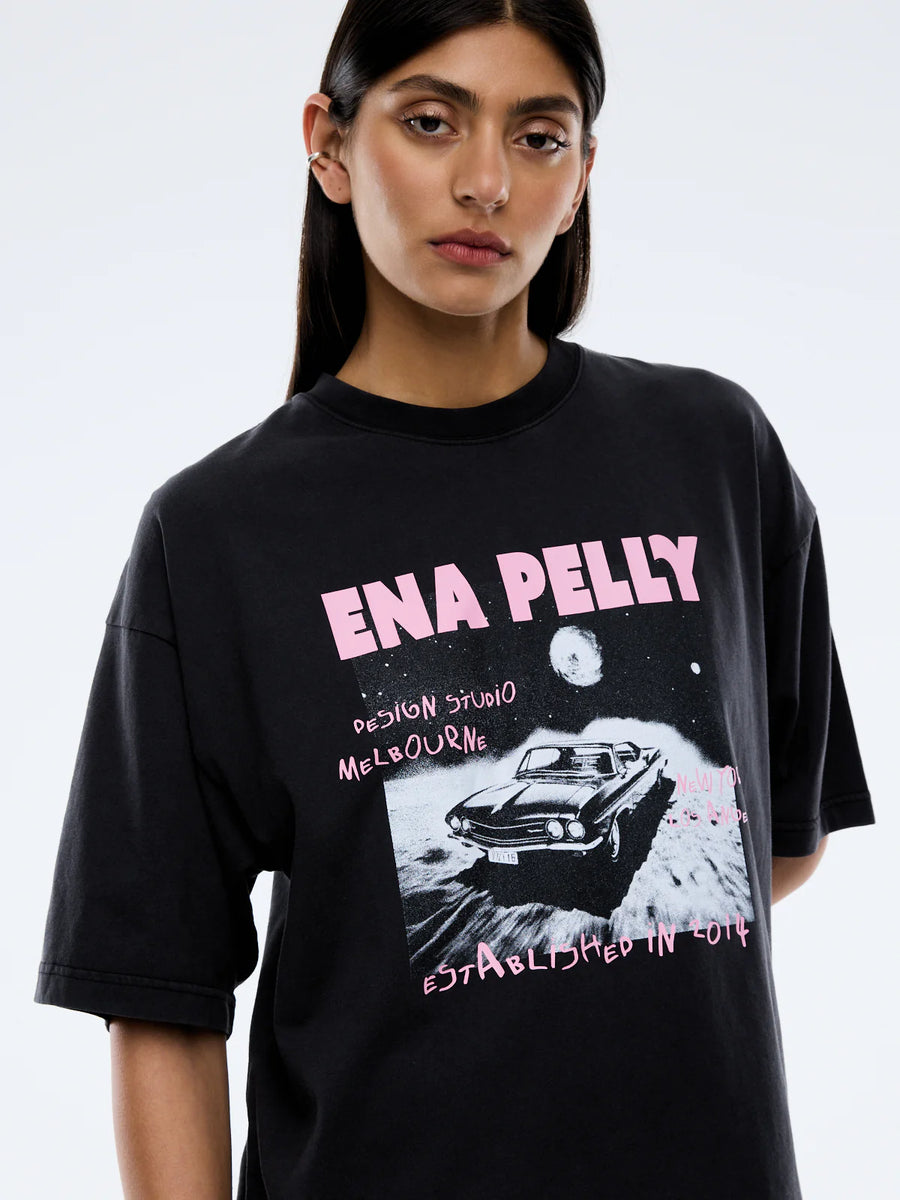 Ena Pelly - Vintage Car Tee - Vintage Black