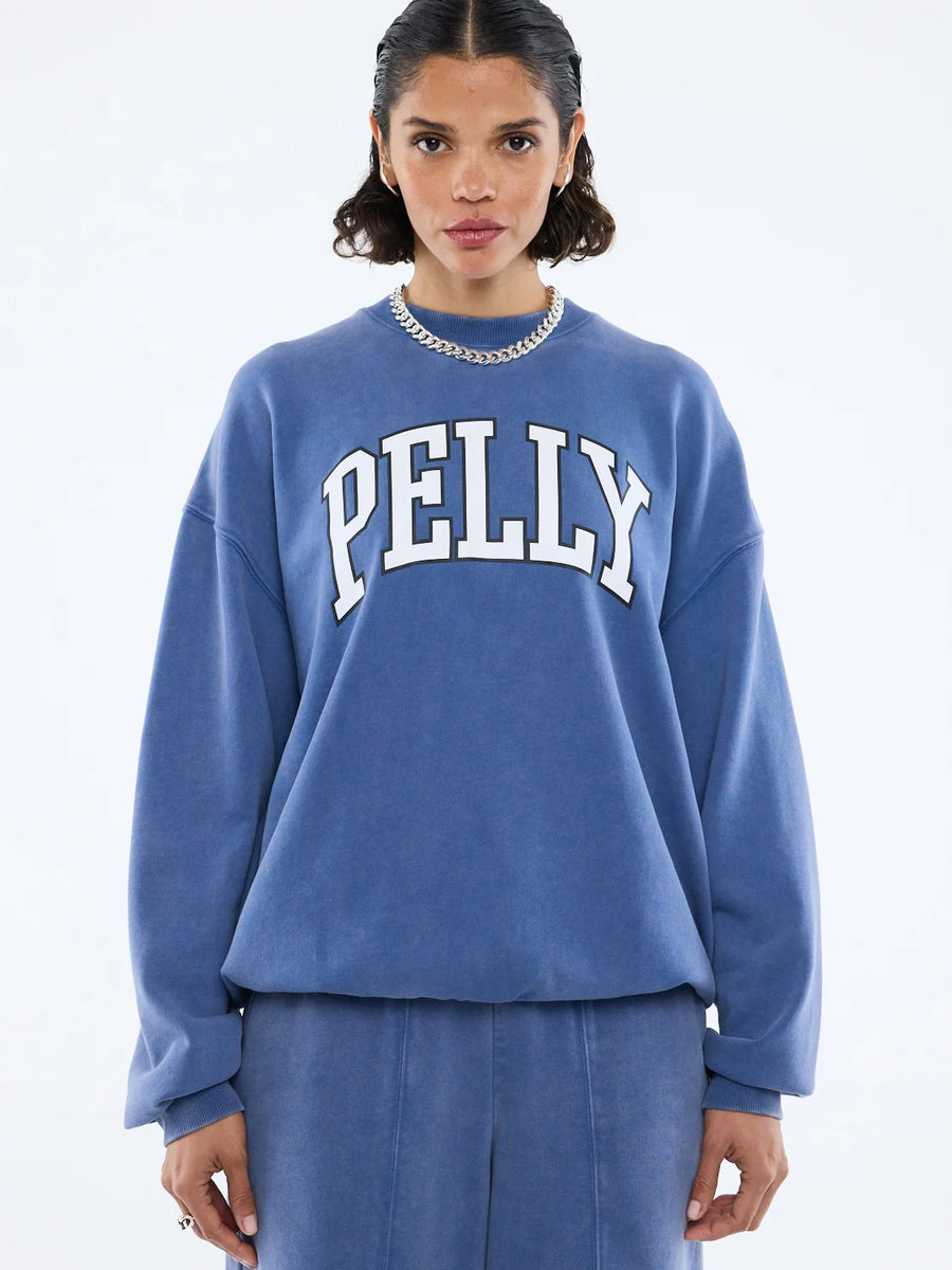 Ena Pelly - EP Varsity Sweatshirt - Indigo Wash