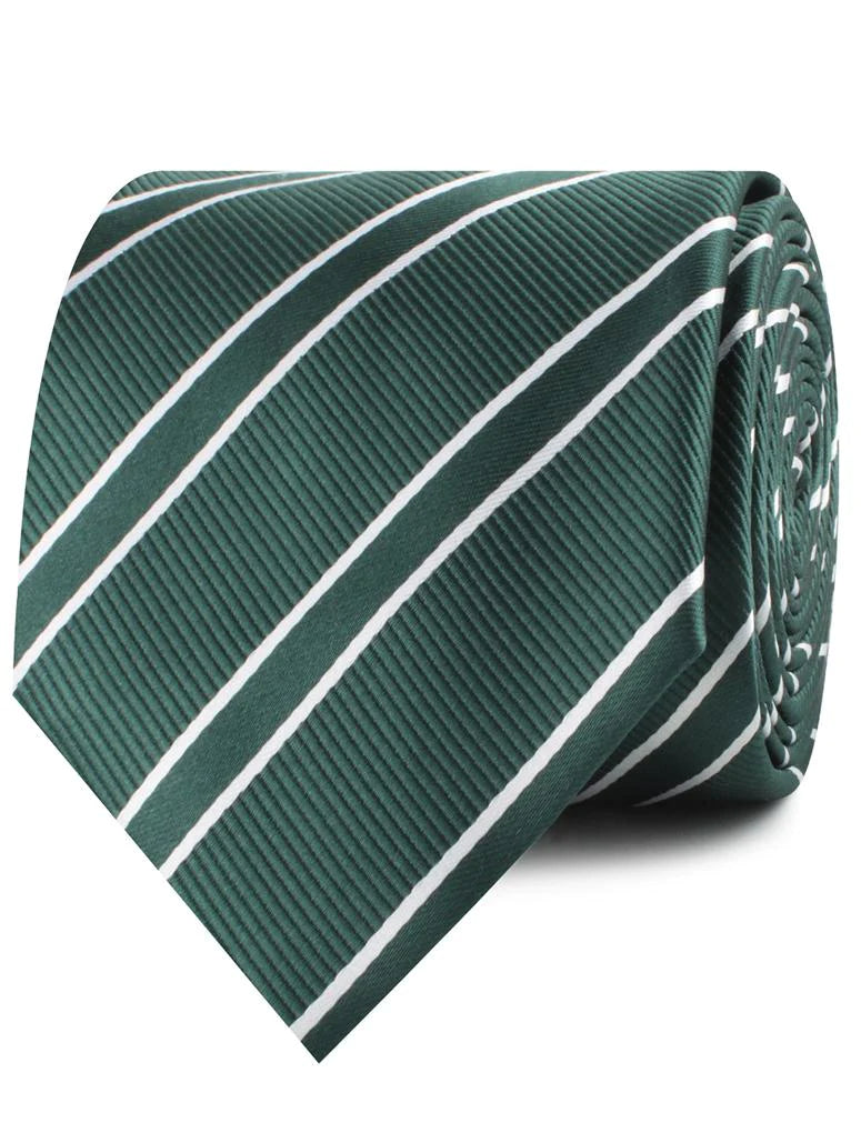 Otaa - Emerald Green Double Stripe Necktie