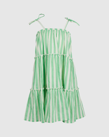 Eve Girl - Tang Dress - Green Stripe