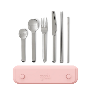 Frank Green - 6pc Cutlery Set w/ Pouch - Blushed