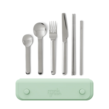 Frank Green - 6pc Cutlery Set w/ Pouch - Mint Gelato