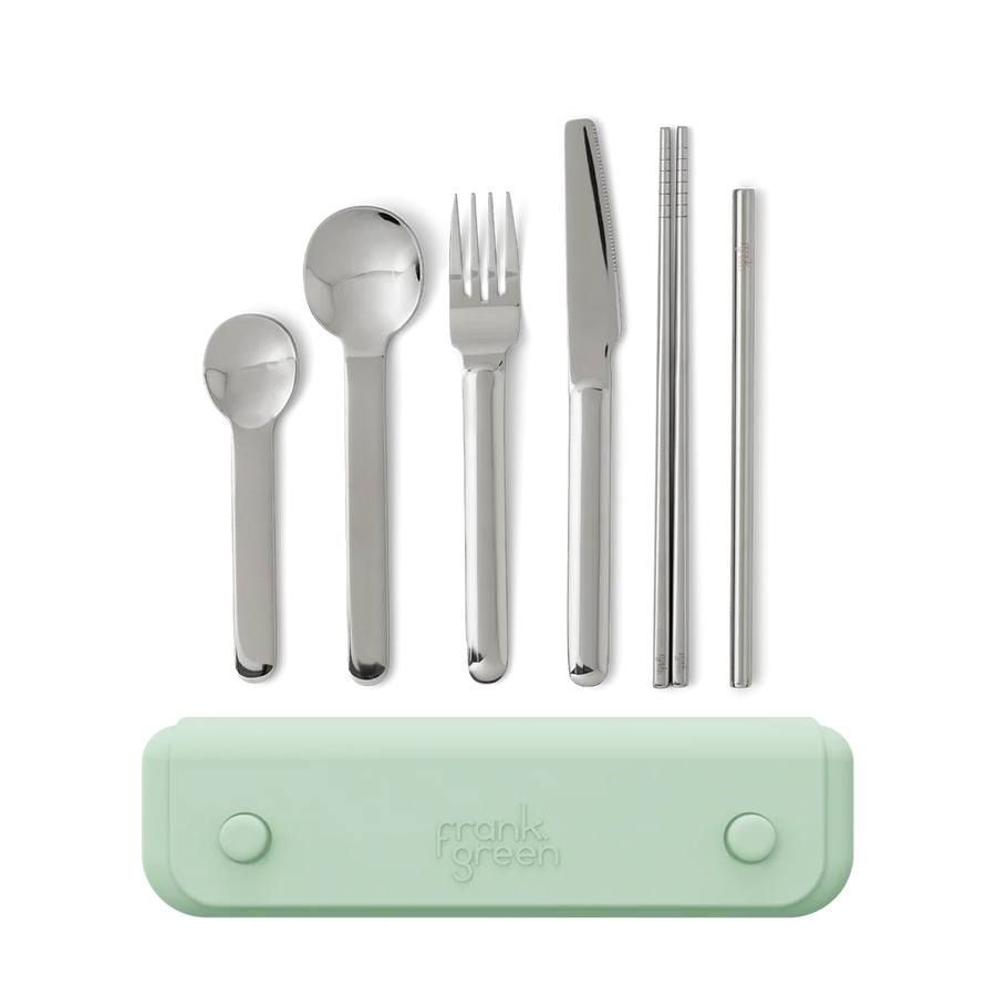 Frank Green - 6pc Cutlery Set w/ Pouch - Mint Gelato