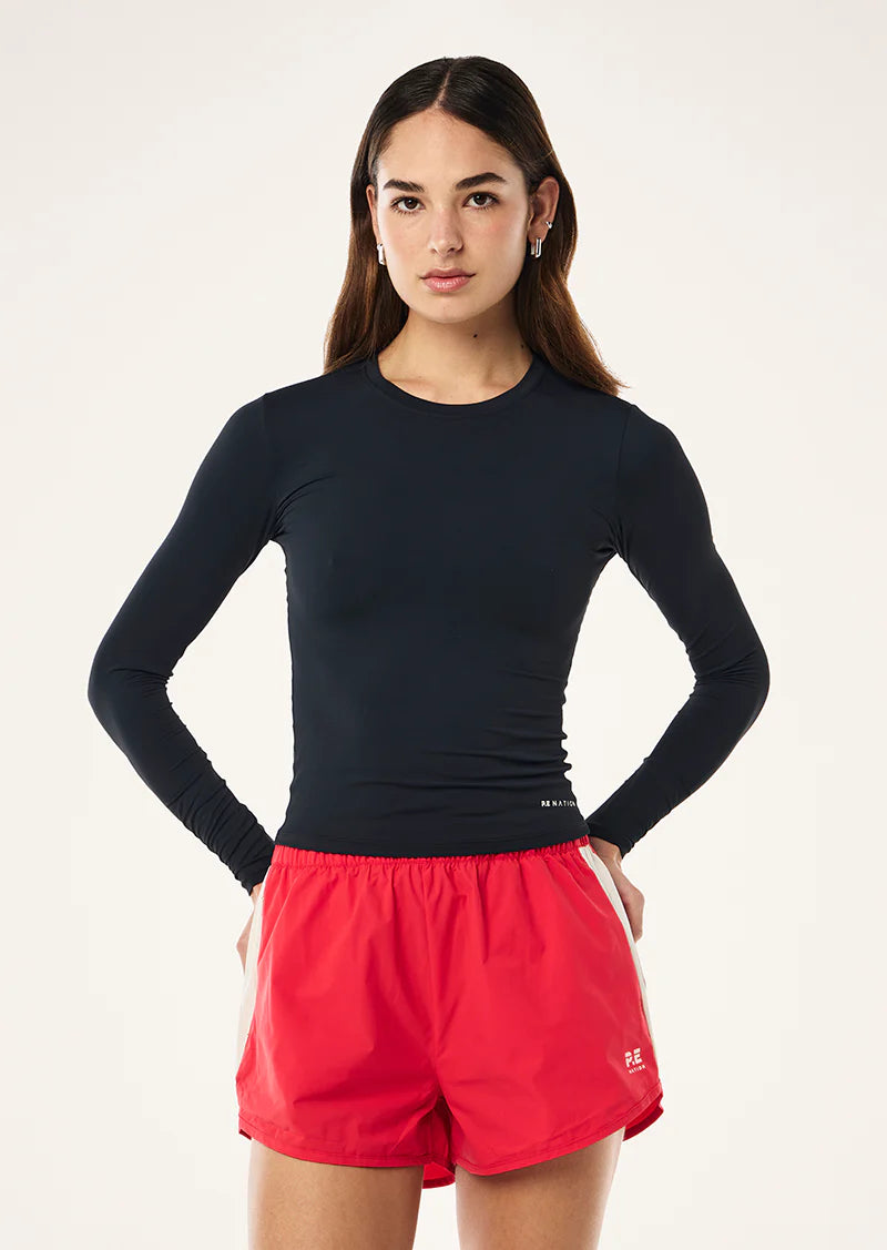 P.E Nation - FOUNDATION LONG SLEEVE TOP IN DARK SAPPHIRE