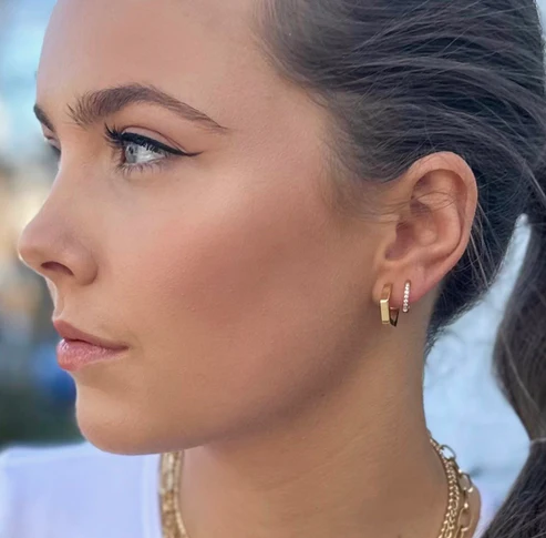 EVER. Jewellery - Transition Sleeper Gold Earrings - 8mm