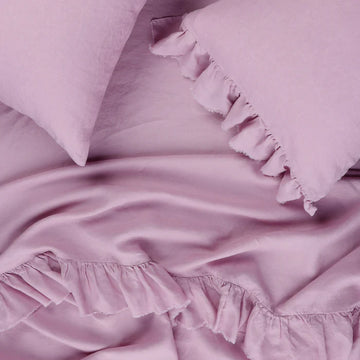 Society Of Wanderers - Lilac Fitted Sheet - Queen