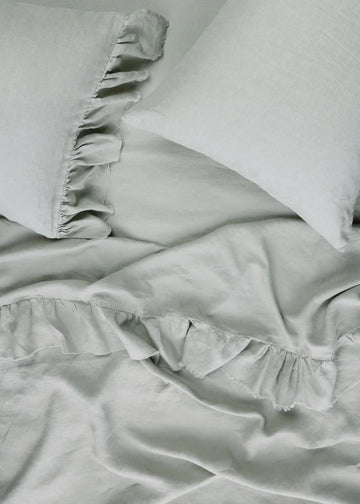 Society Of Wanderers - Pistachio Fitted Sheet - Queen