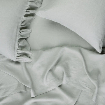 Society Of Wanderers - Pistachio Flat Sheet - Queen